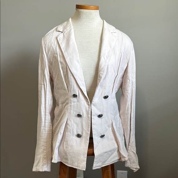 Free People - Women’s Linen Blend Military Style Blazer - Size Small - Picture 1 of 11